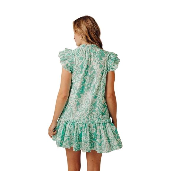 Love the Label Edith Dress in Yara Print Bermuda L - Picture 2 of 2